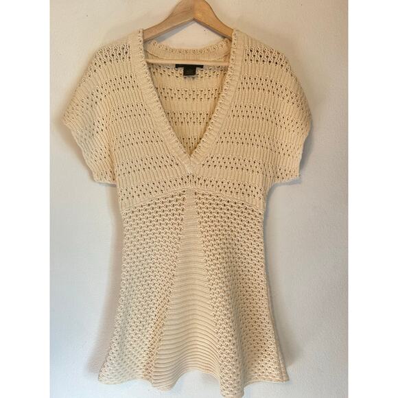 Calvin Klein Size Large color; Bleached Sand Croched Top Boho Style - Picture 4 of 14